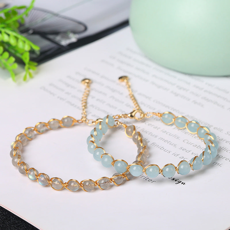 Stall Meter Labradorite Aquamarine Gilded Winding Live Broadcast For Bracelets