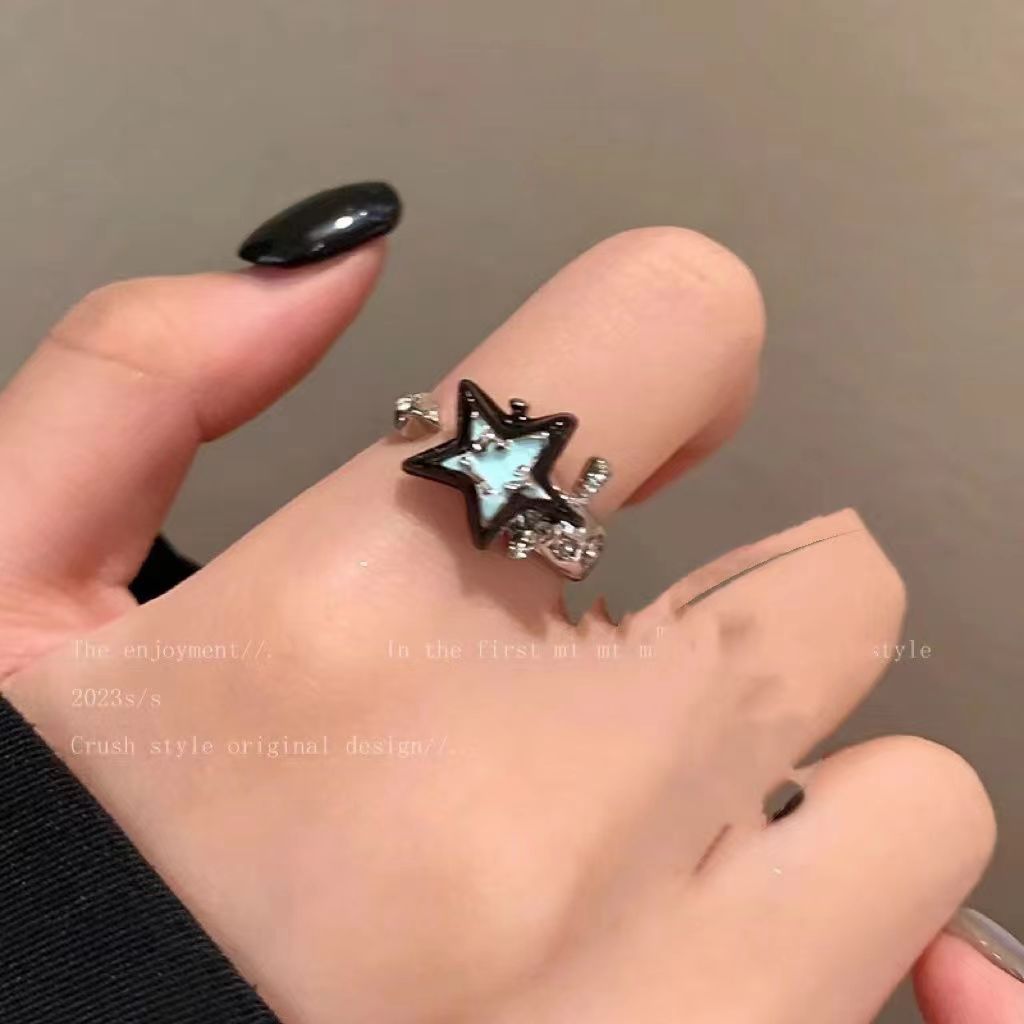Opal Female Fashion Personality Couple Index Ring