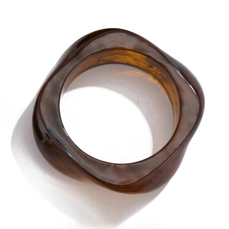 Women's Acetate Niche Irregular Acrylic Wide-brimmed For Design Bracelets