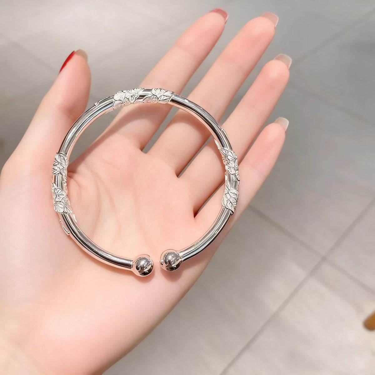 Women's Sterling Sier Simple Stylish Adjustable Sier-plated Bracelet