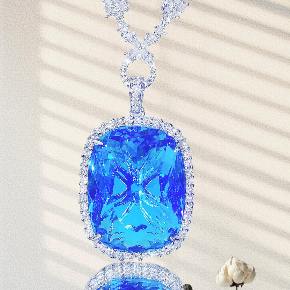 Aquamarine Light Luxury Full Diamond Design Pendants