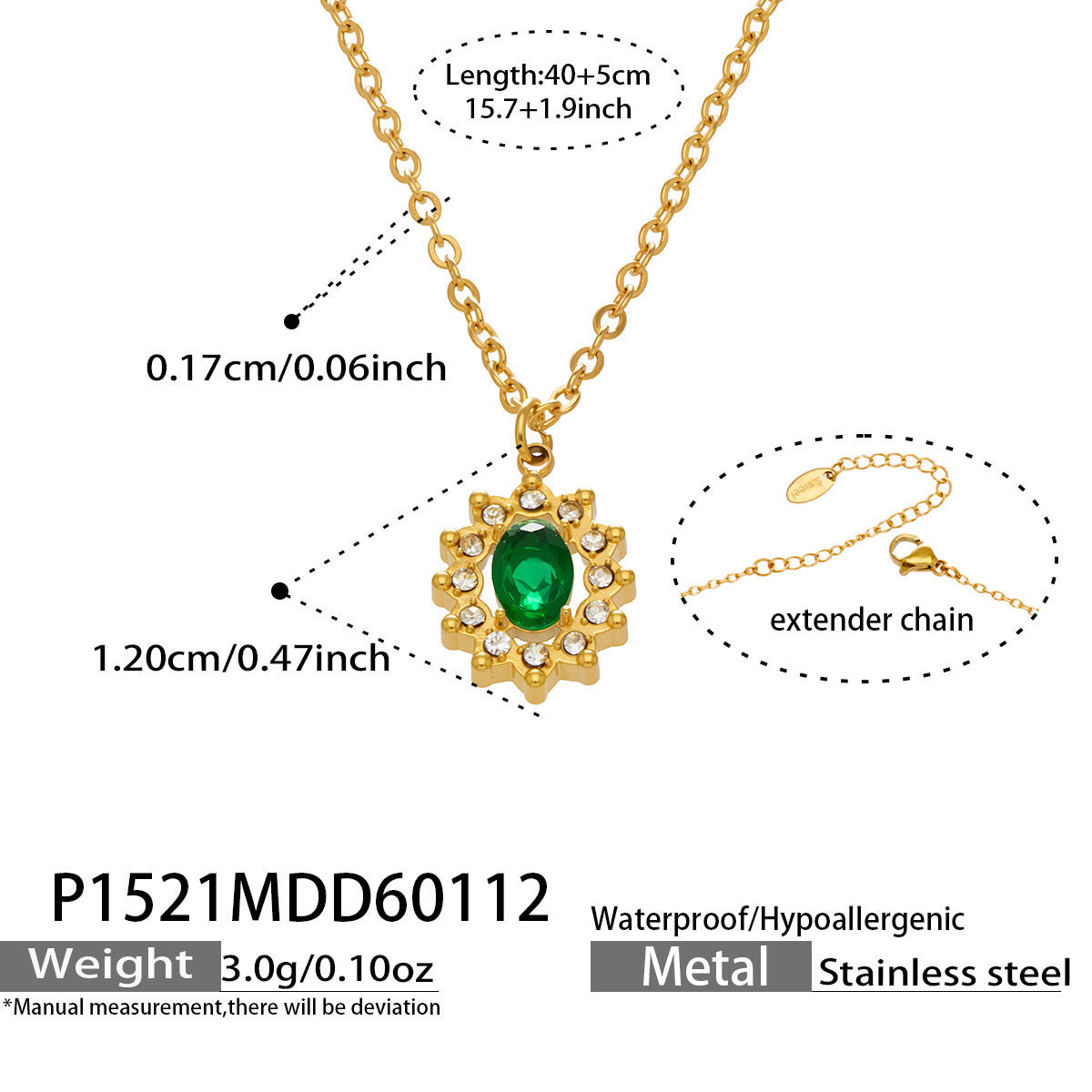 Flash Zircon Stainless Steel Combination Exquisite Gorgeous Full Jewelry Set