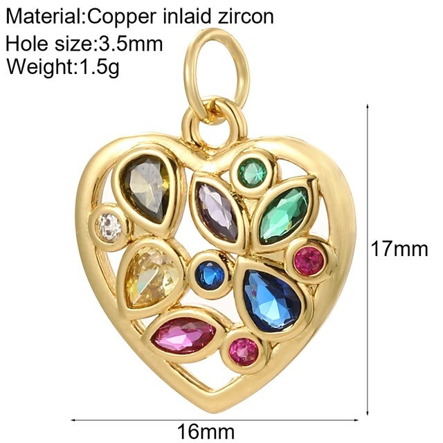 New Millennium Bohemian Heart-shaped Copper Universal Pendants