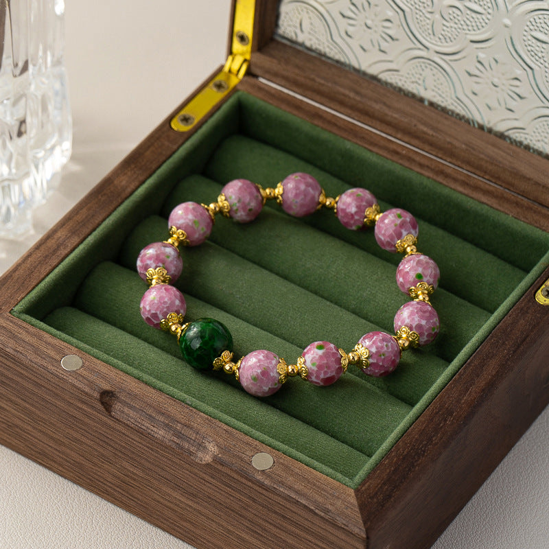 Women's Ancient Frog Skin Vintage Glass Chinese Style Bracelet