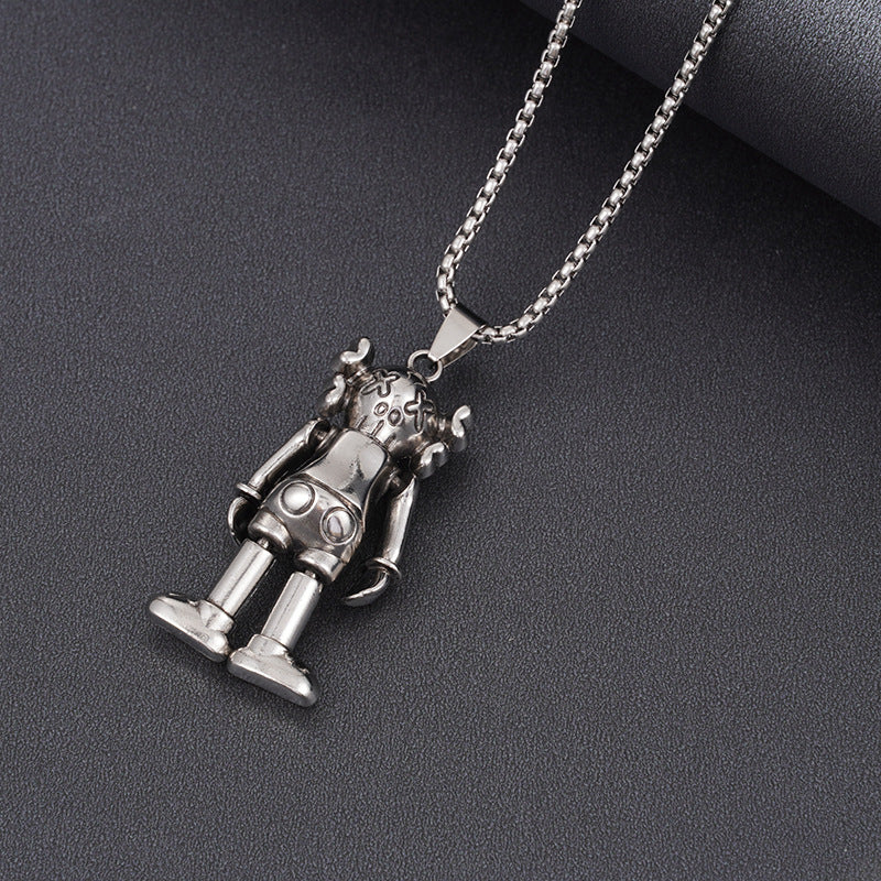 Women's & Men's Steel Hip Hop Fashion Catwalk Sweater Necklaces