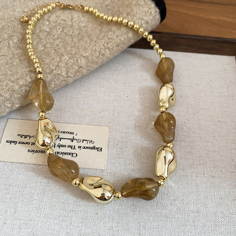 Acrylic Beaded Love Fashion Trend Clavicle Chain Vacation Jewelry Set