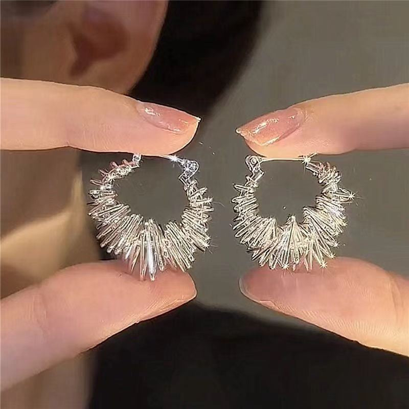 Women's Round High-grade Light Luxury Minority Design Tassel Earrings