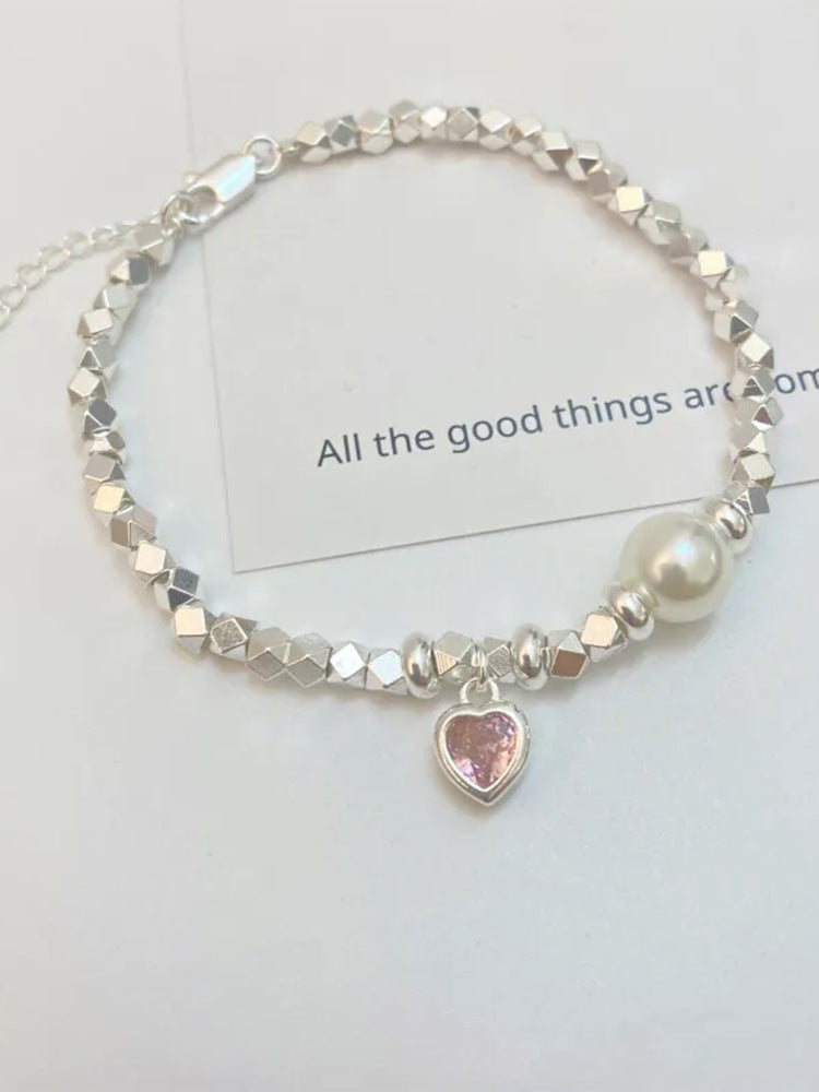 Small Pieces Of Sier Pearl Female Korean Style Niche Simple Bracelets
