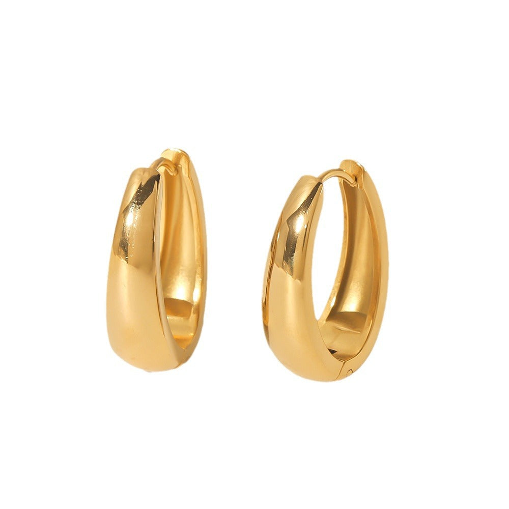 Stainless Steel Fashion High-grade Ear Buckle Stud Earrings