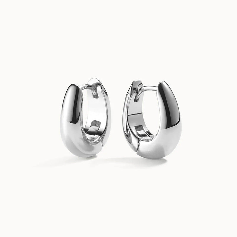 Women's Gold-plated Simple Versatile Zircon Ear Clip High-grade Light Luxury Earrings