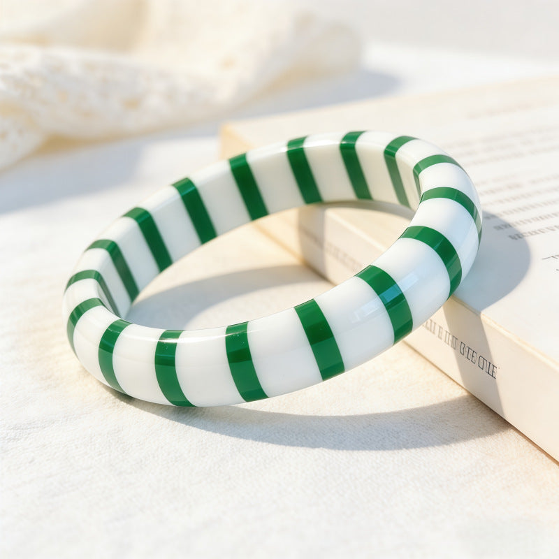 Mint Green Round Multi Resin Bohemian Fashion Bracelets