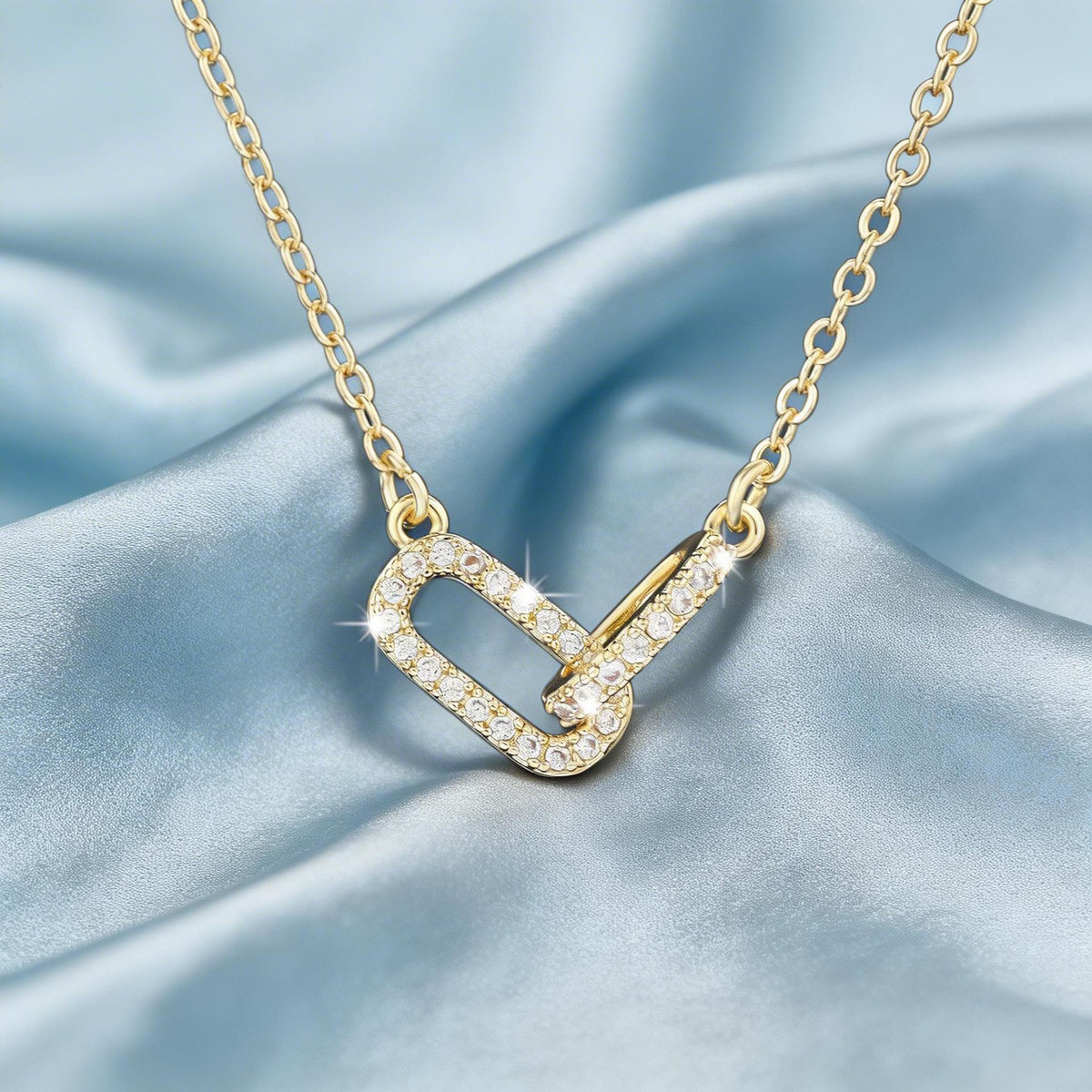 Double Full Diamond Light Luxury High-grade Zircon Clavicle Necklaces
