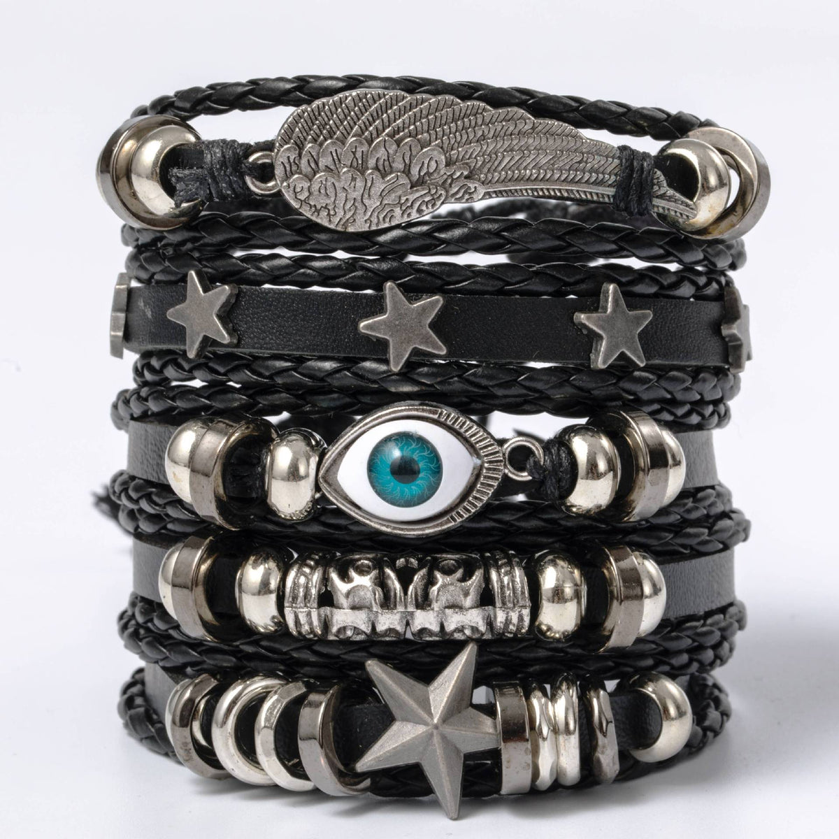 Retro Alloy Leather Fashionable Ethnic Style Wax Bracelets