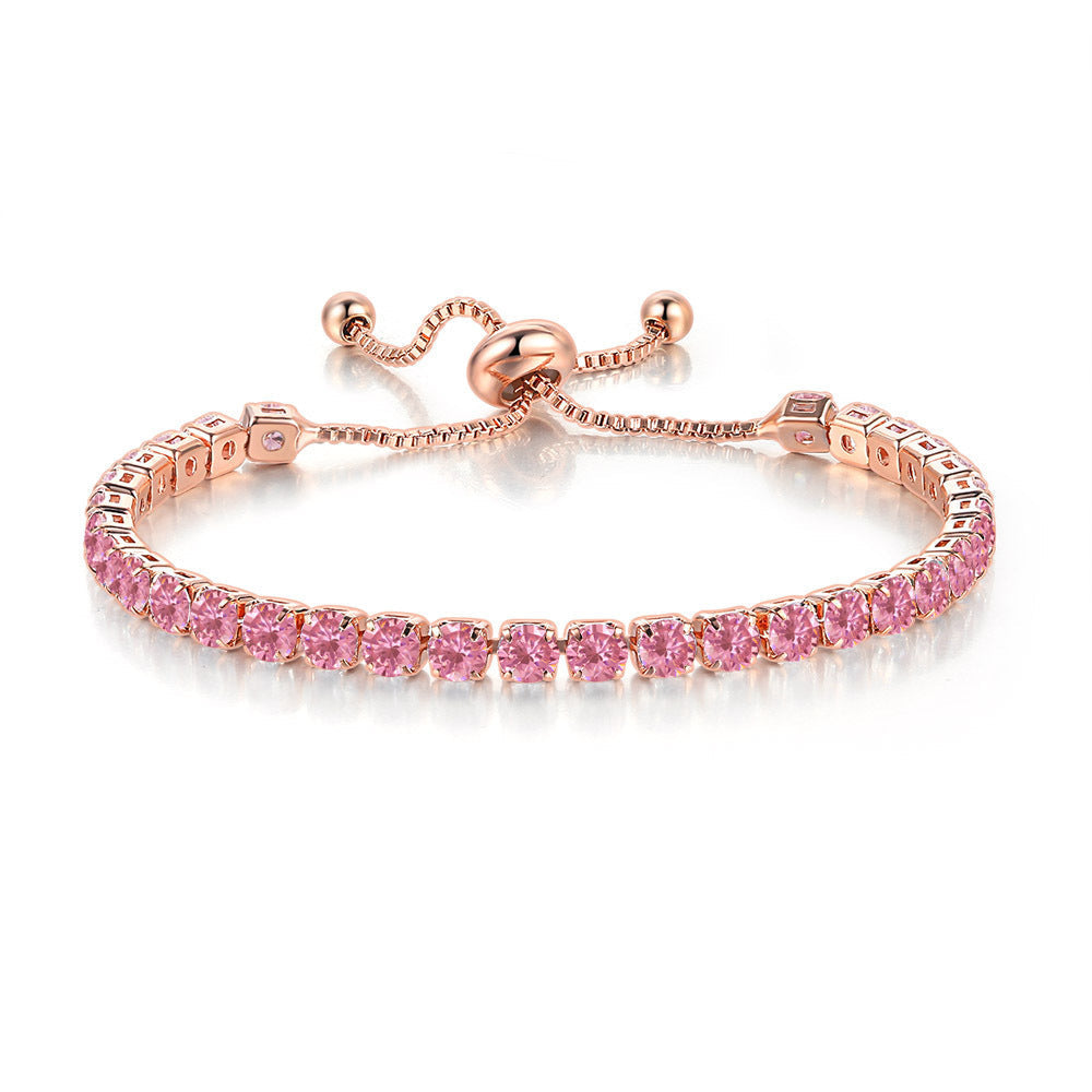 Full Diamond Adjustable Popular Round Zircon Bracelets