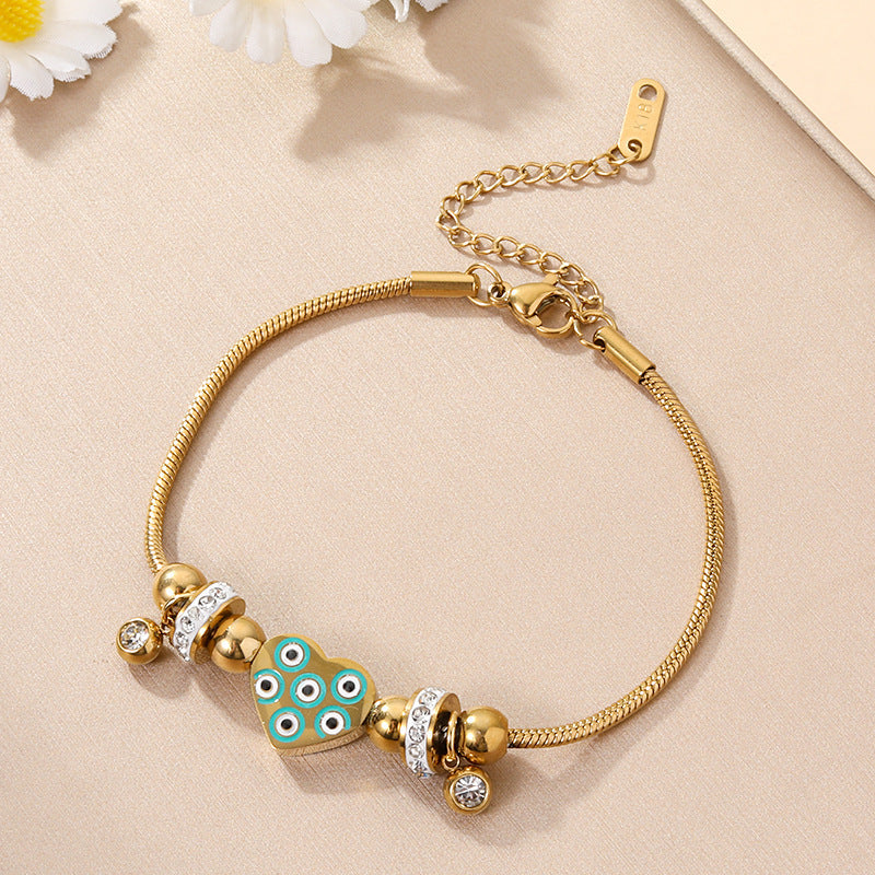 Women's Fashion Devil's Eye Titanium Steel Light Bracelet