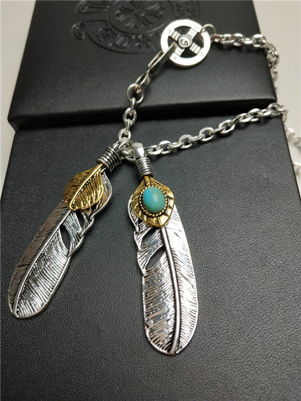 Women's & Men's Shawn Feather Sweater Chains Short Summer Clavicle Necklaces