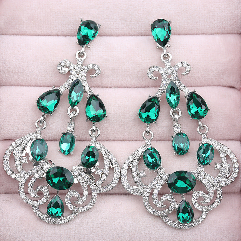 Women's High Profile Retro Big Crystal Elegant Spliced Banquet Rings