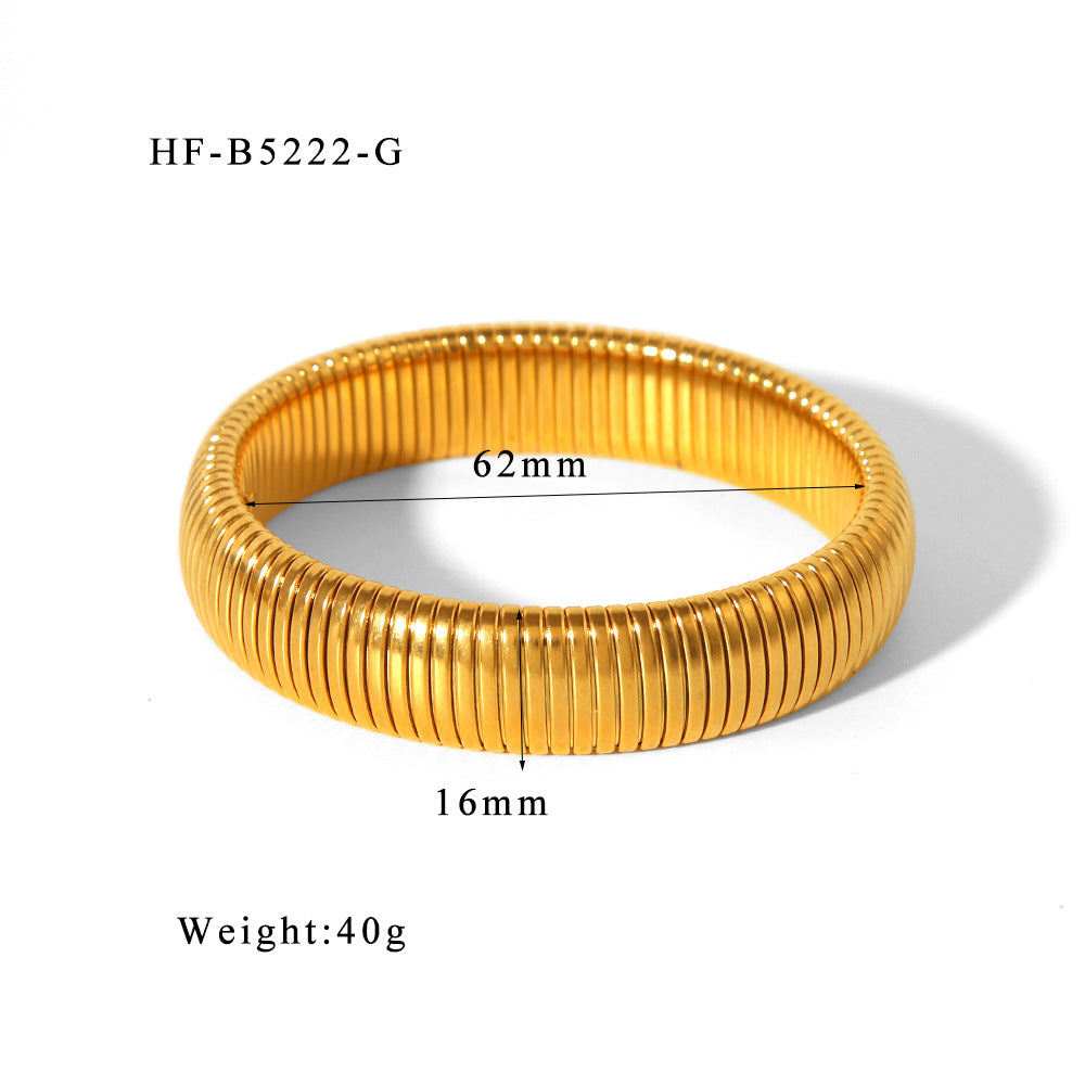 Women's Style Wide-brimmed Goose Throat Elastic Advanced Personalized Snake Bracelets