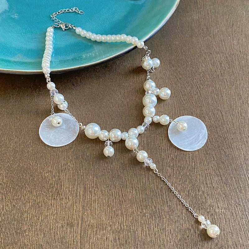 Women's Pearl Shell High-grade Light Luxury Minority Clavicle Necklace