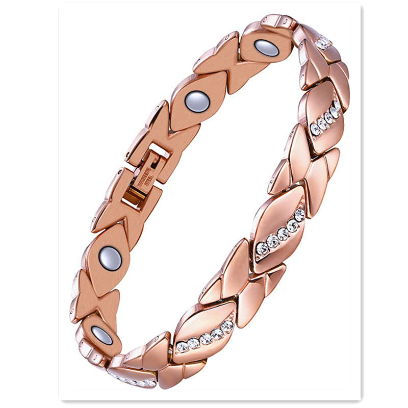Jin Chen Fashion Alloy Ladies Commuter Plant Flowers Bracelet