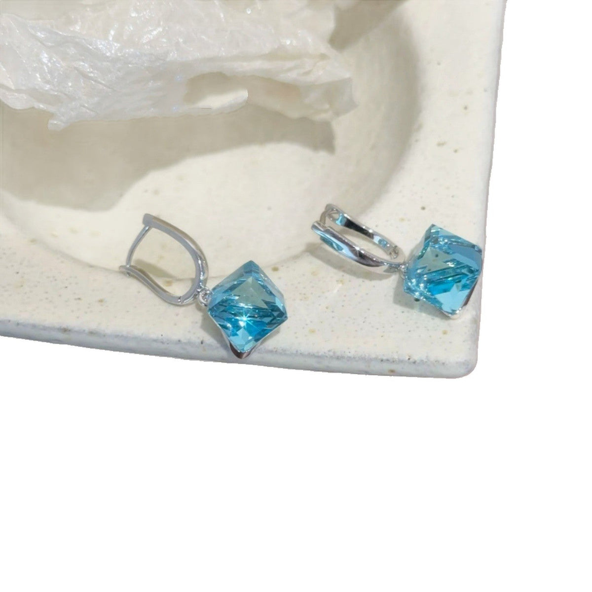 Women's Square Zircon Exquisite High-grade Temperamental Minority Earrings