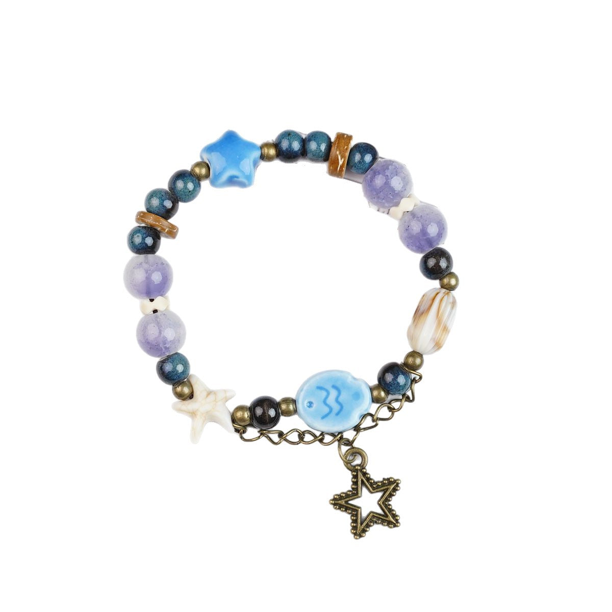 Ocean Ceramic Summer Travel With High Sense Niche Beaded Bracelet