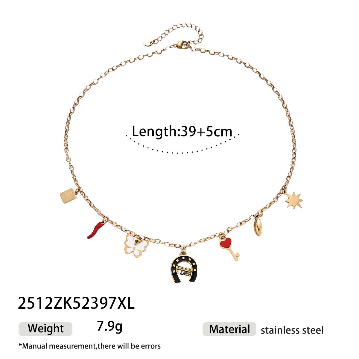 Steel Light Luxury High-grade Color Drop Jewelry Set