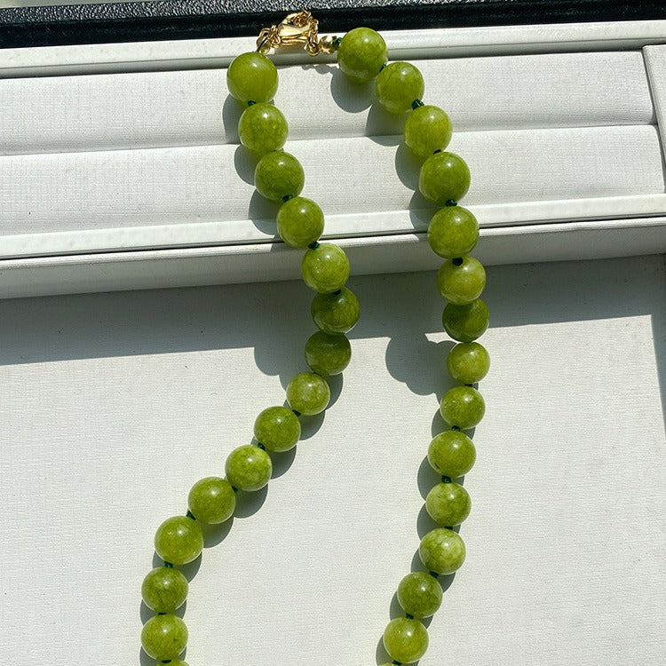 Green Natural Stone Fresh Mori High-grade Necklaces