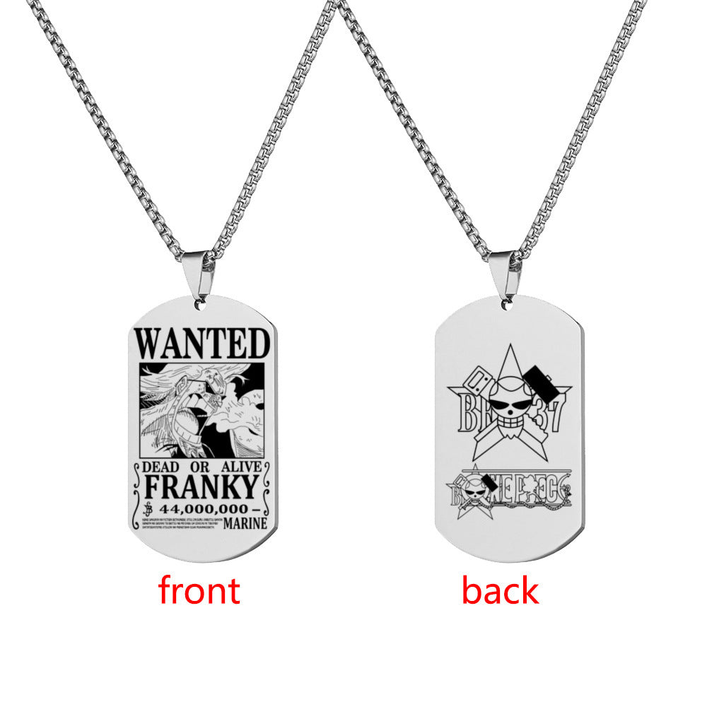 Wanted Order Dog Tag Lettering Sea King Necklaces