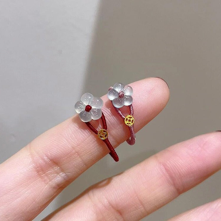 Chinese Hand-woven Rich Flower Design Ancient Style Ring