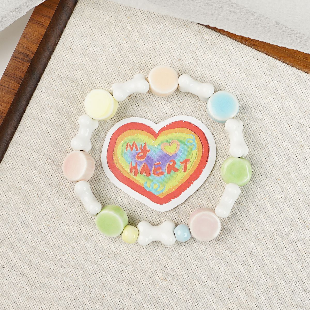 Ceramic Painted Pottery Beads Female Literary Bracelet