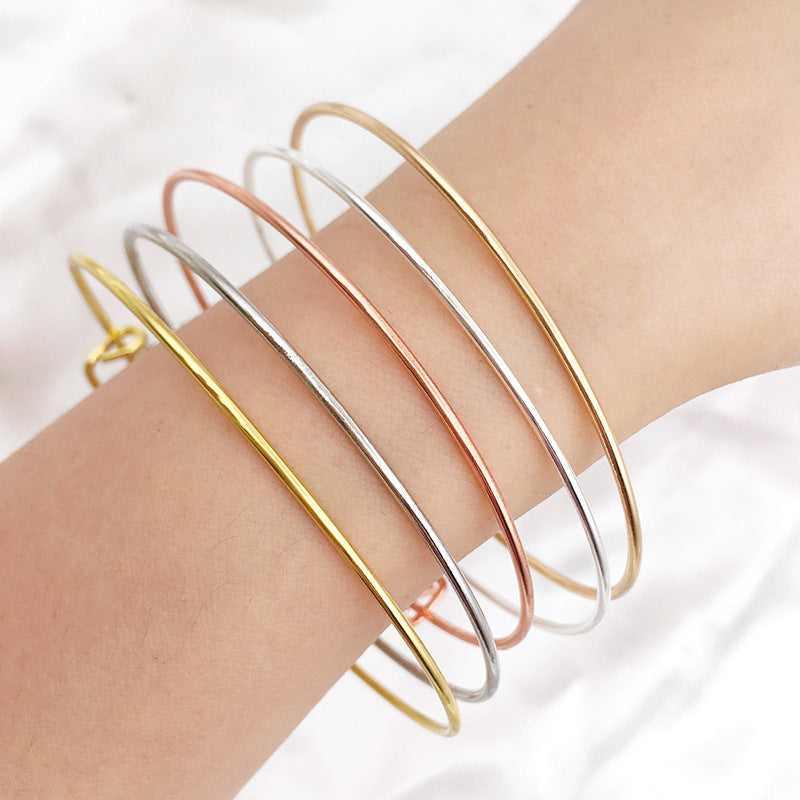 Popular Push-pull Telescopic Adjustable Steel Wire Bracelet