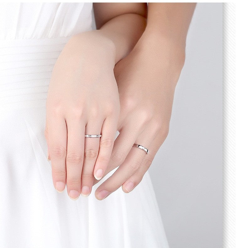 Women's & Men's Creative Opening Wedding Design Zircon Couple Temperament Valentine's Day Ring