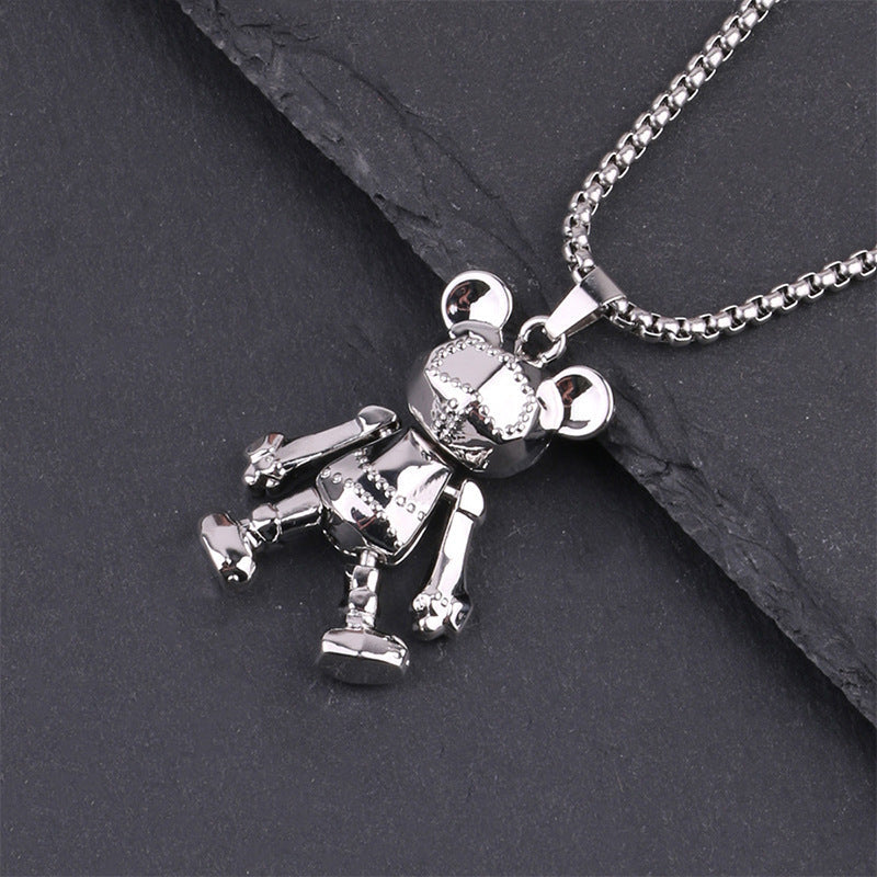 Women's & Men's Steel Hip Hop Fashion Catwalk Sweater Necklaces