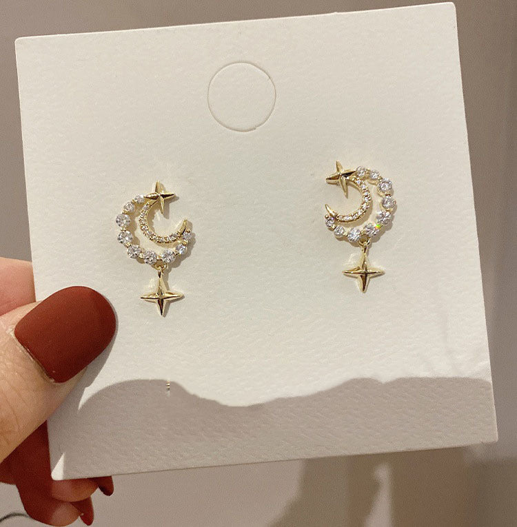 Women's Luxury Camellia Design Drip Glazed Flower Fashionable High-grade Earrings