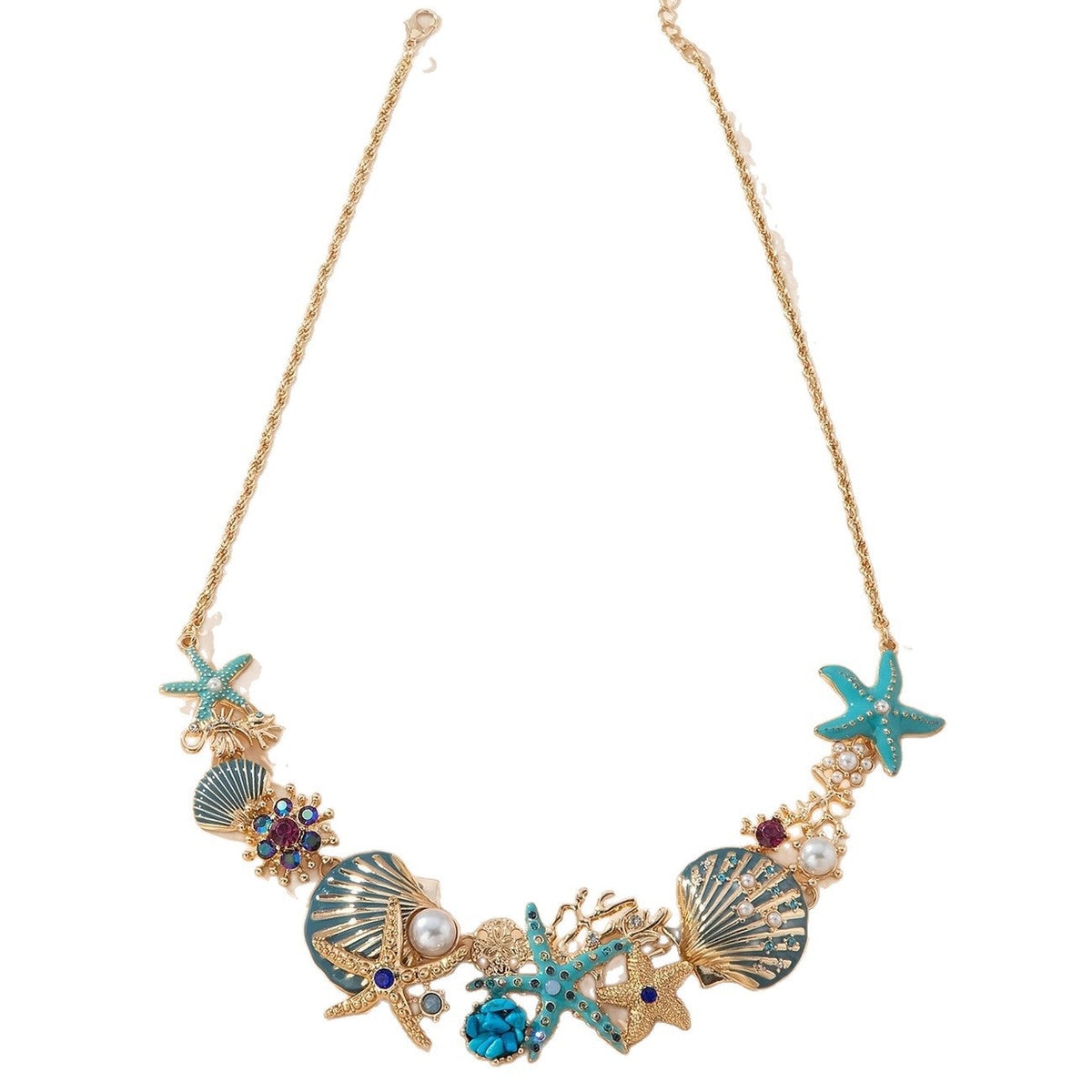 Vacation Style Shell Starfish Female Fresh Stylish Imitation Pearl Necklace
