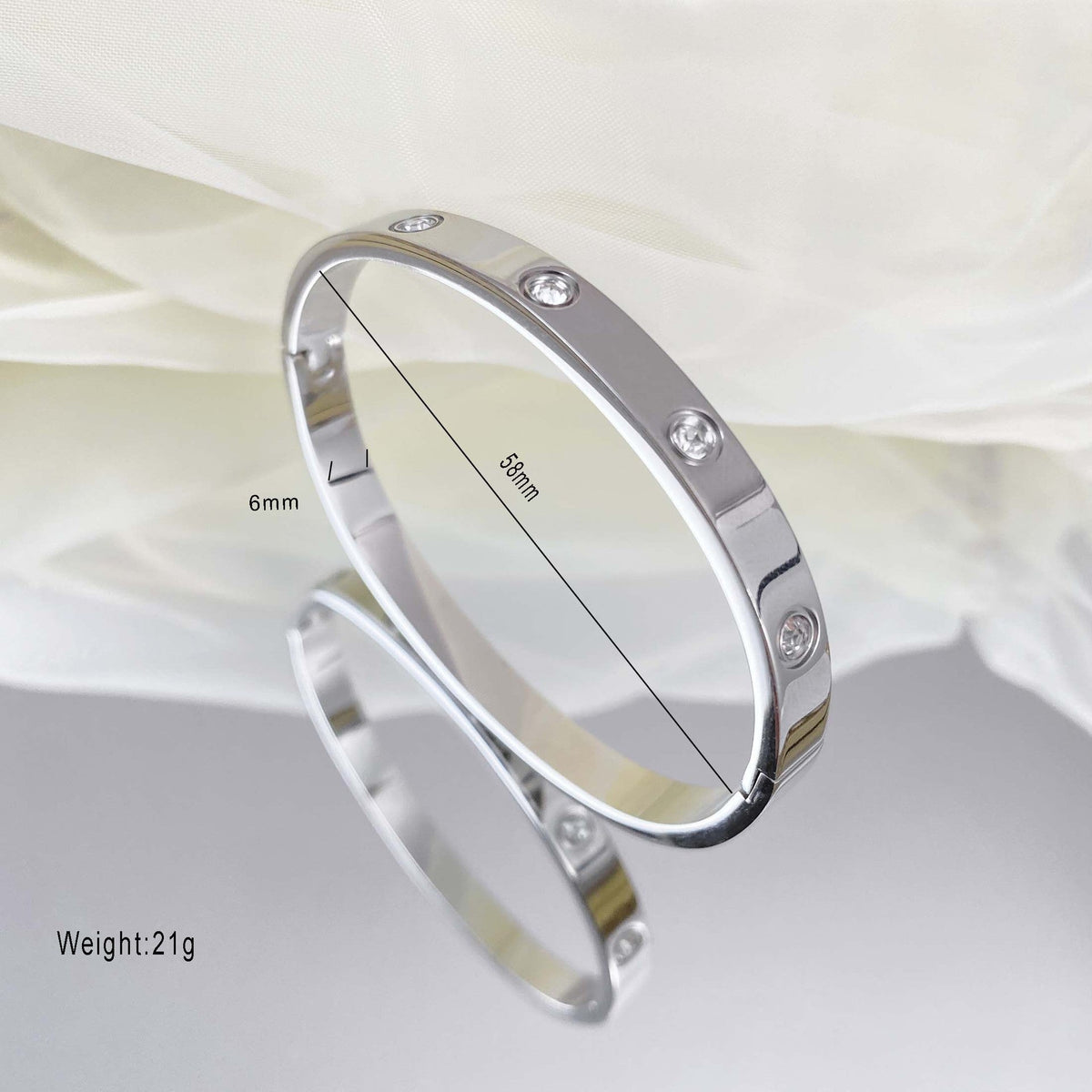 Starry Sier Simple Series High-grade Classic Bracelet