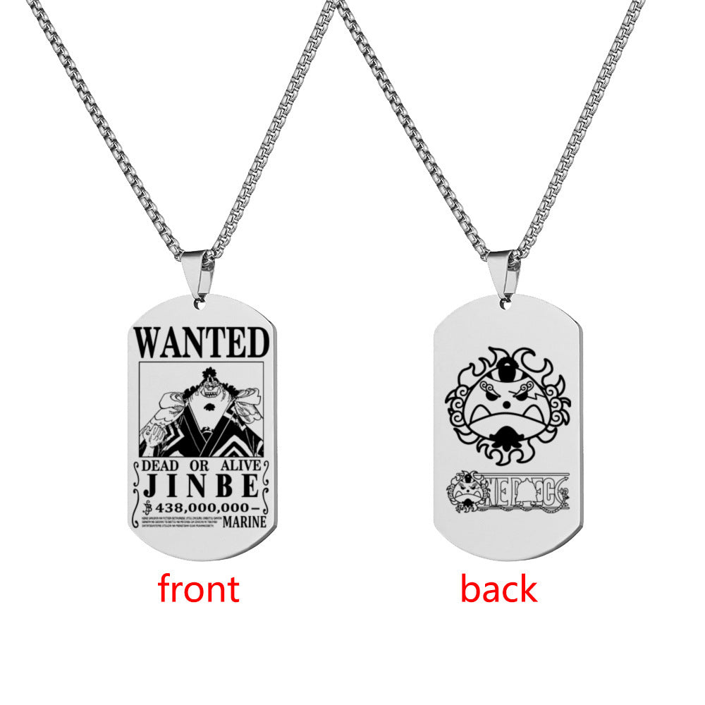 Wanted Order Dog Tag Lettering Sea King Necklaces