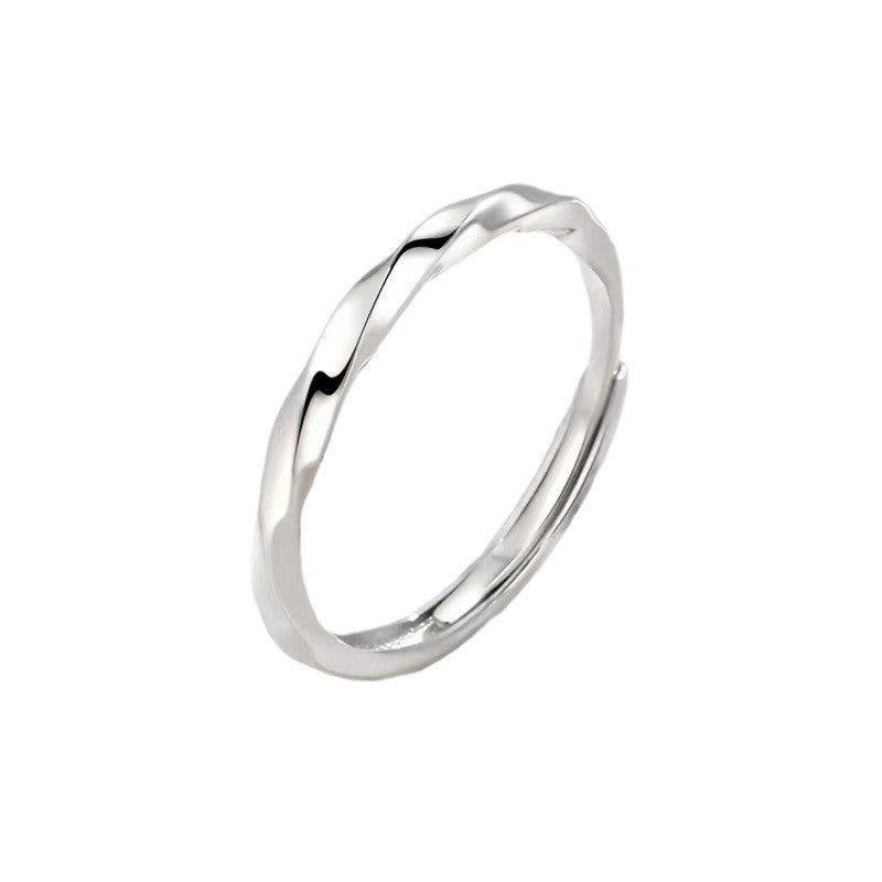 Women's & Men's Couple For Special Interest Light Luxury Zircon Opening Fashion Simple Ring
