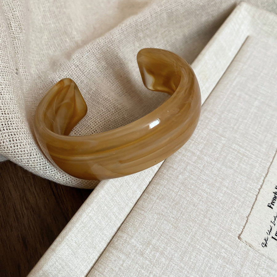 Acrylic Irregular Retro Unique Design Niche Simple Bracelet