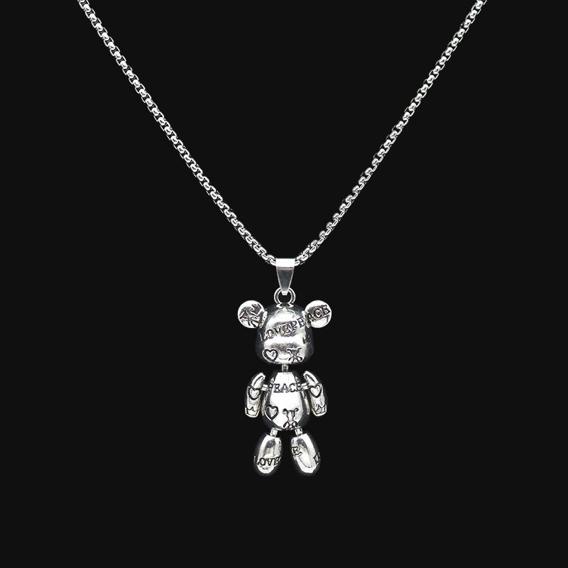 Women's & Men's Steel Hip Hop Fashion Catwalk Sweater Necklaces