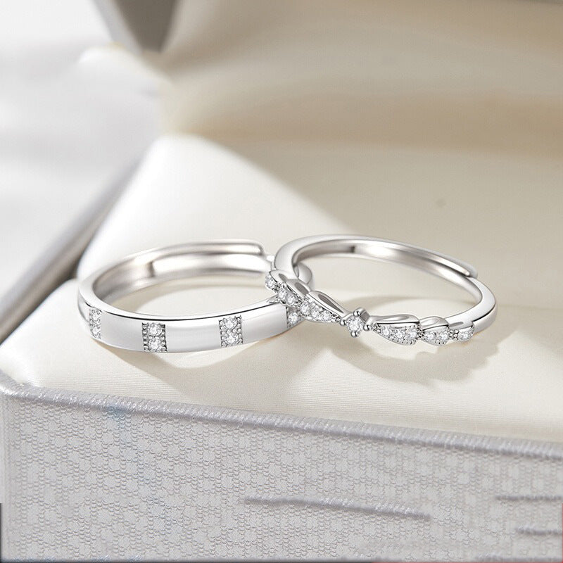 Sugar Bowknot Couple Design Love Token Chinese Valentine's Day Gift Ring