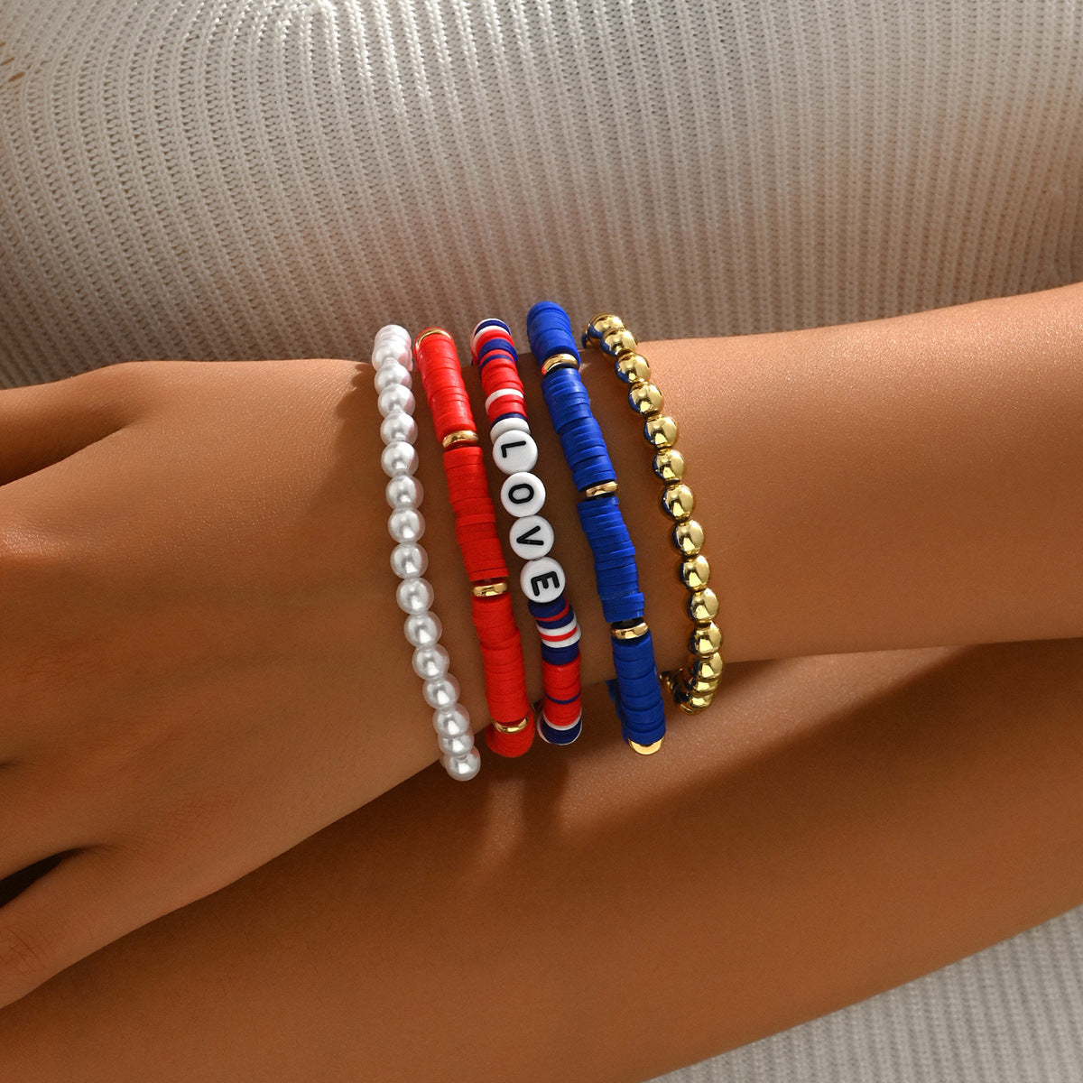 Style Bohemian Colorful Polymer Clay Retro Temperament Bracelets