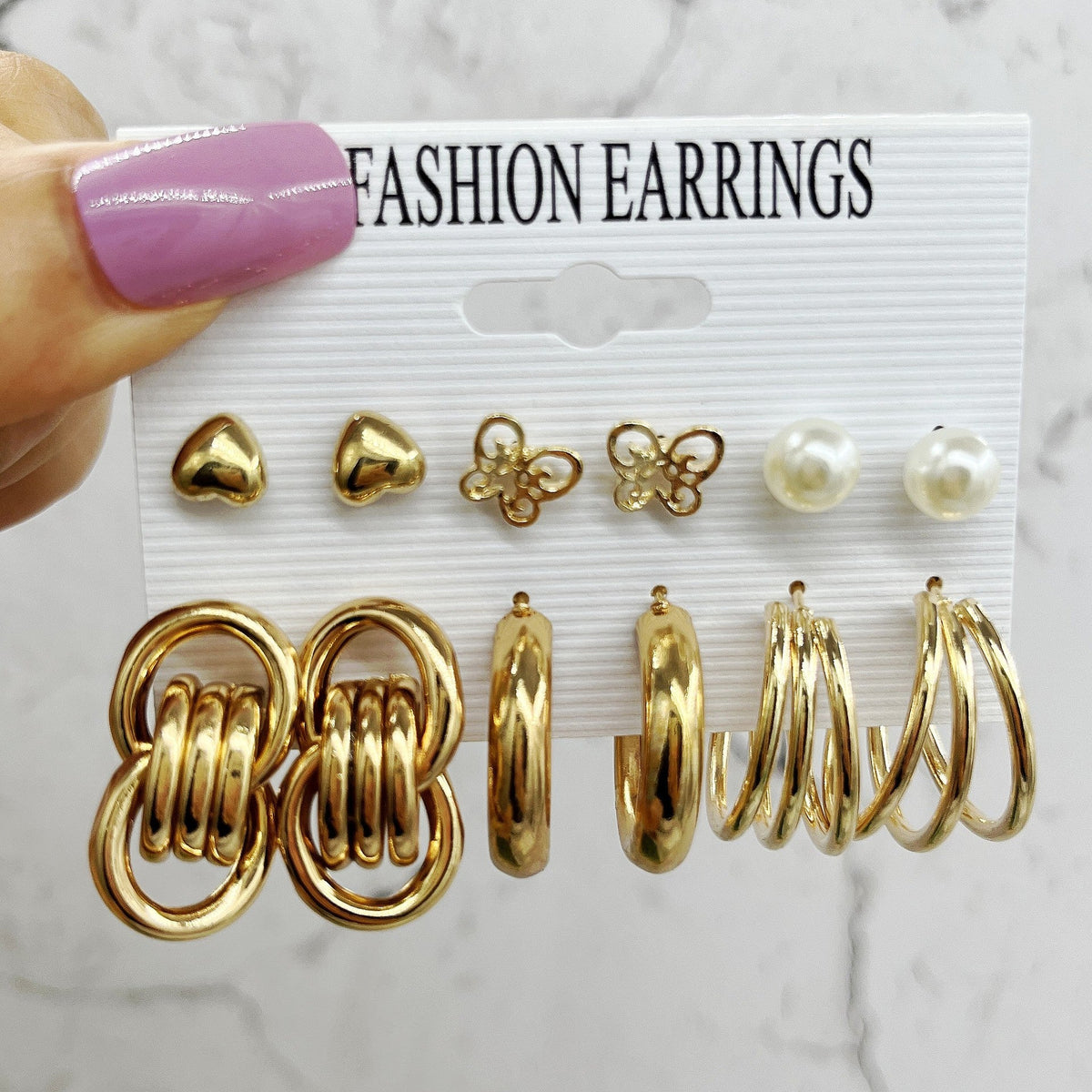 Women's French Retro Circle Pearl For Stud Earrings