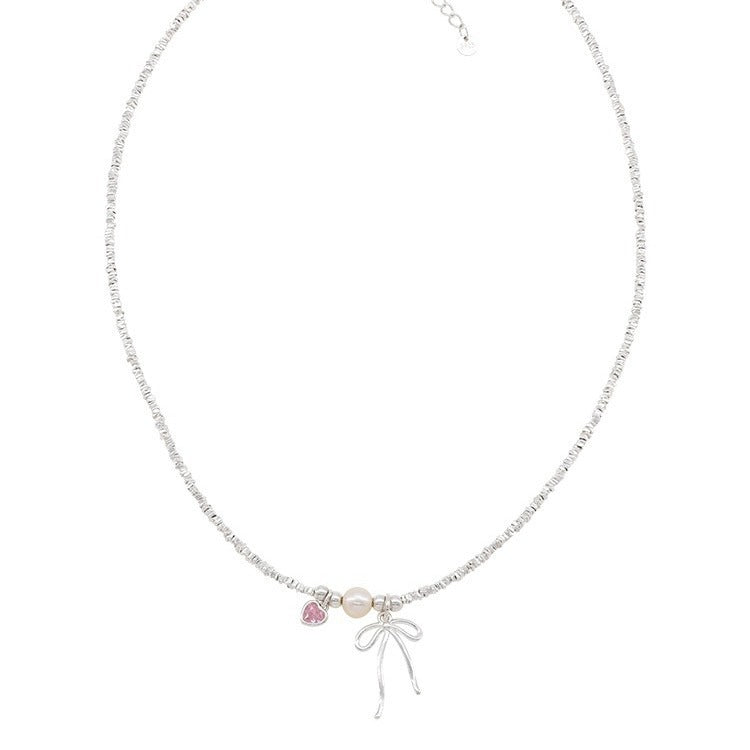 Female Summer Ballet Style Pink Diamond Necklaces