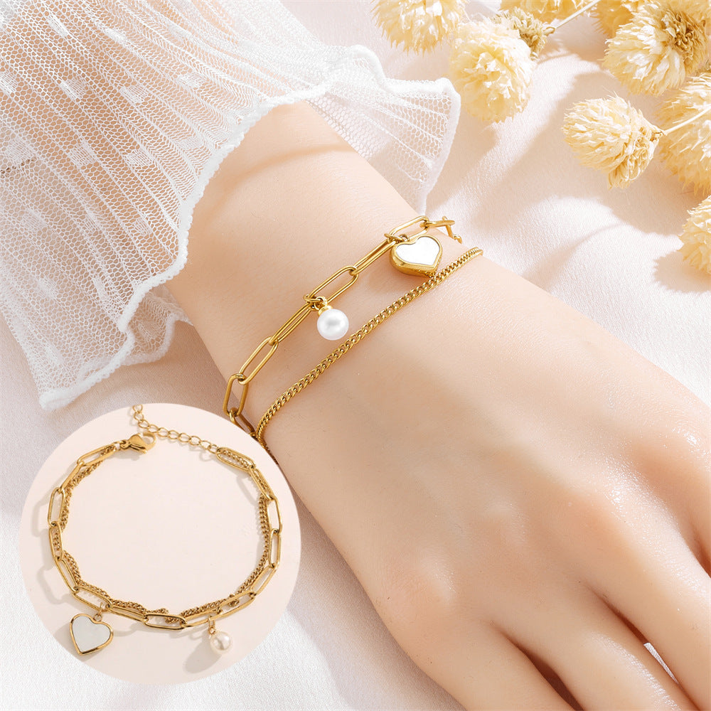 Women's Mei Chen Gold Simple Versatile Personality Affordable Luxury Bracelets