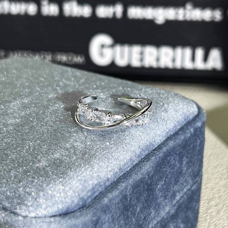 Shiny Diamond Female Cold Wind Simple Korean Style Niche Rings