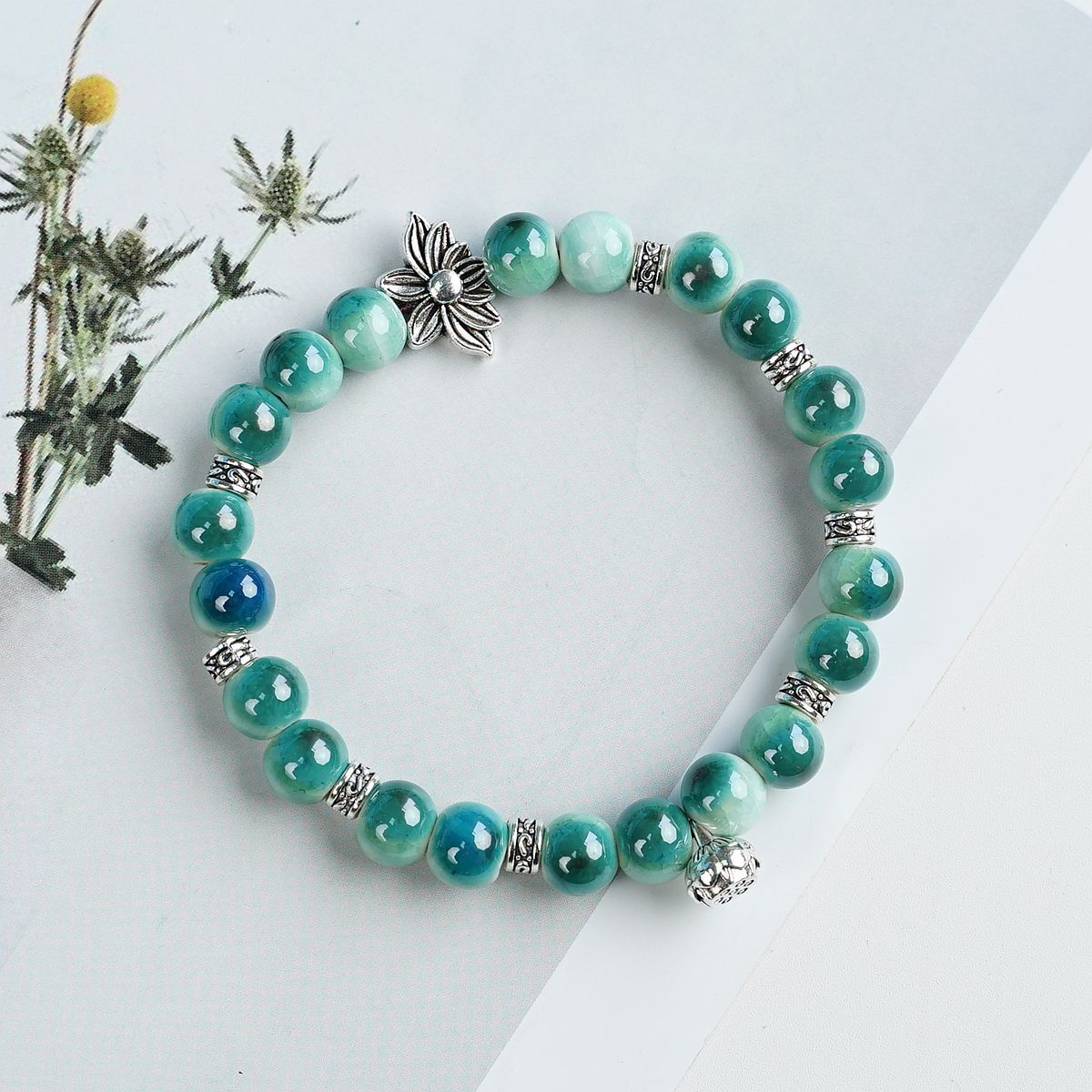 Female Blue Color Artistic Ancient Style Bracelet