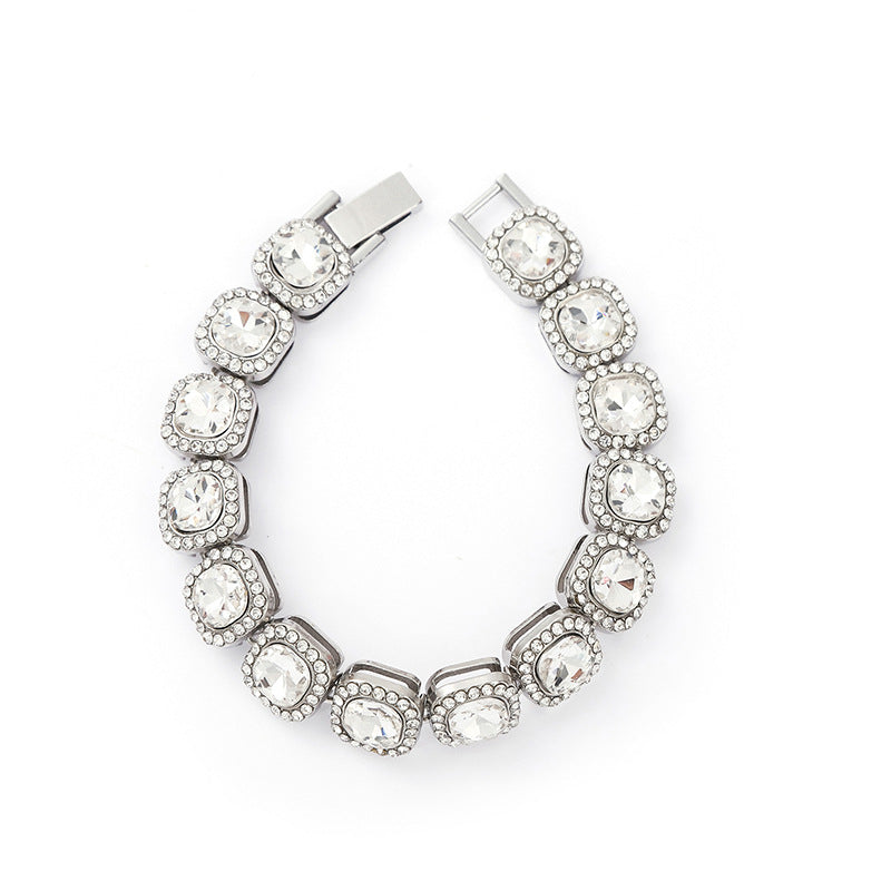 Women's & Men's Candy Diamond Alloy Cuban Link Chain Necklaces
