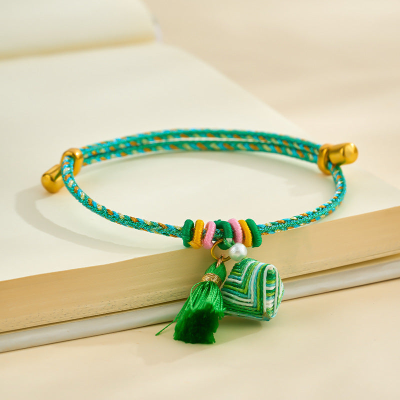 Dragon Boat Festival Colorful Rope Carrying Strap Handmade Braided Adult Bracelet